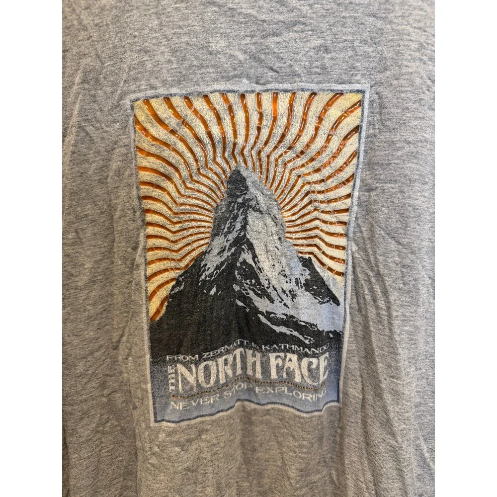 The North Face Men’s Long Sleeve Graphic T-Shirt Gray L – Vintage Mountain